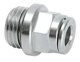 Tube connector G1/4 male for tube oØ 6 mm straight (brass nickel-plated)