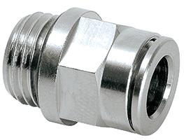 Tube connector G1/4 male for tube oØ 8 mm straight (brass nickel-plated)