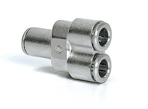 Y-Connector for tube oØ 8 mm (brass nickel-plated)