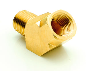 Angle 45° R1/4 male x G1/4 female square (brass)